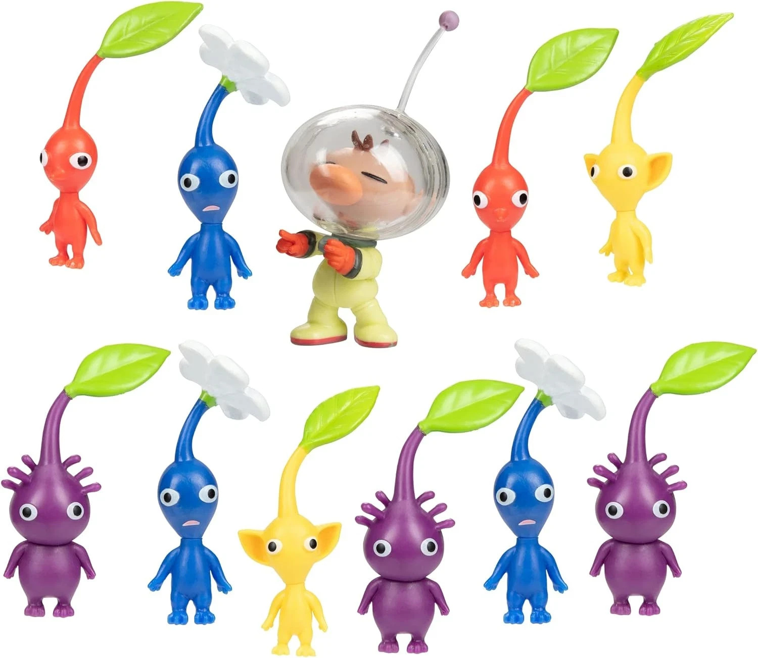 11 Figure Nintendo Super Mario Captain Olimar & Pikmin Set.