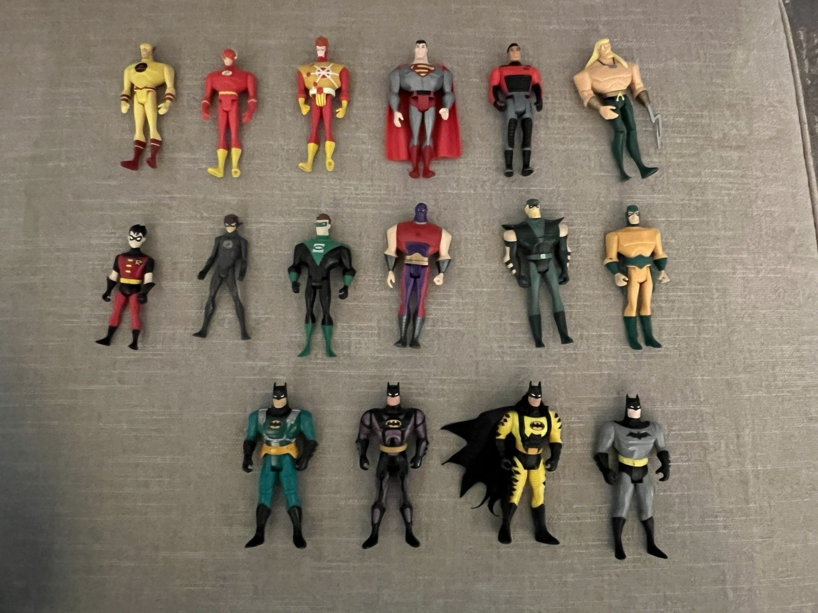 DC Comics Action Figure Lot Batman Superman Robin Green Lantern Flash 15 Loose