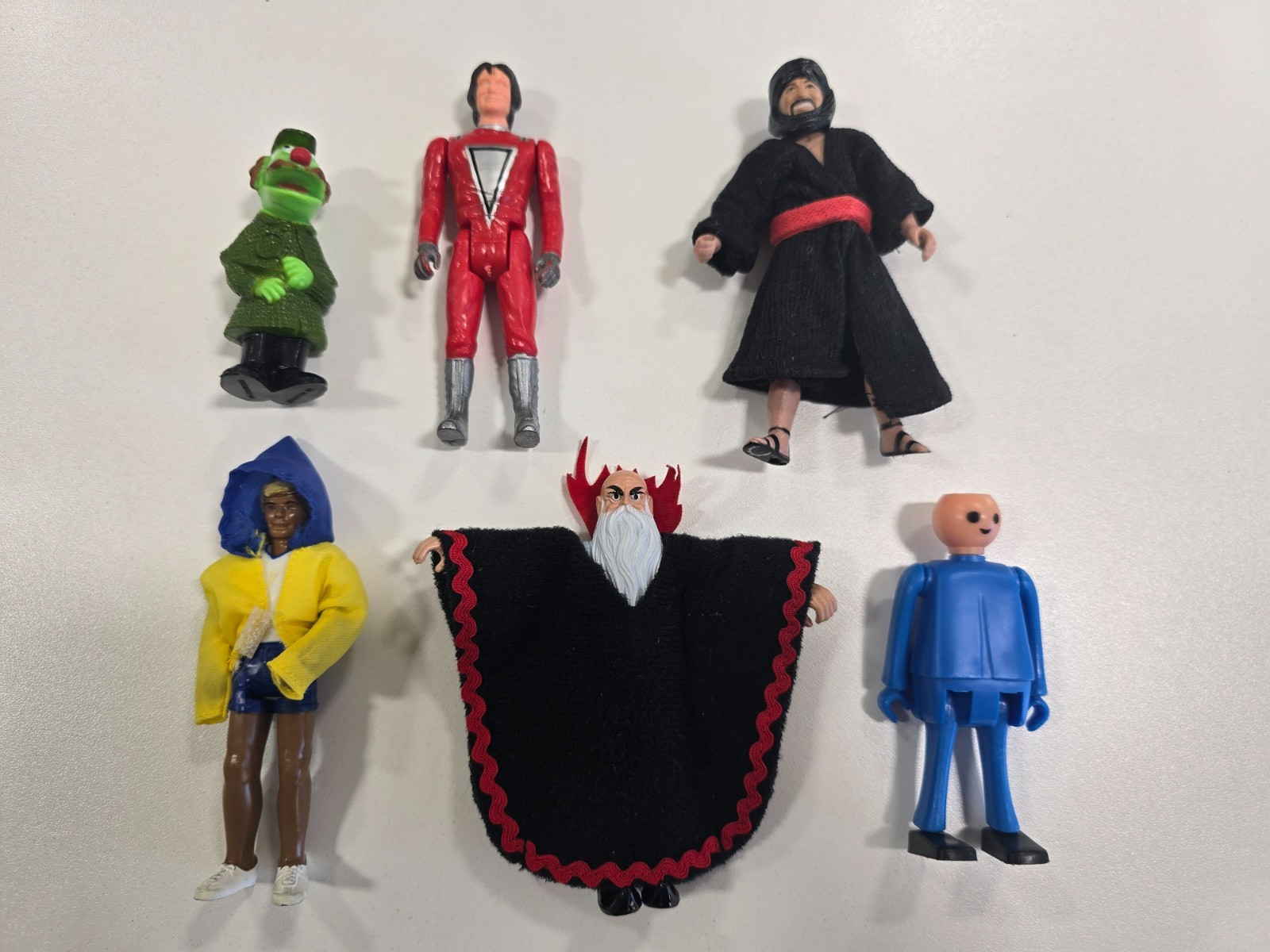 Lot of Various Vintage Action Figures: Muppet, Mork, Indiana Jones, and More