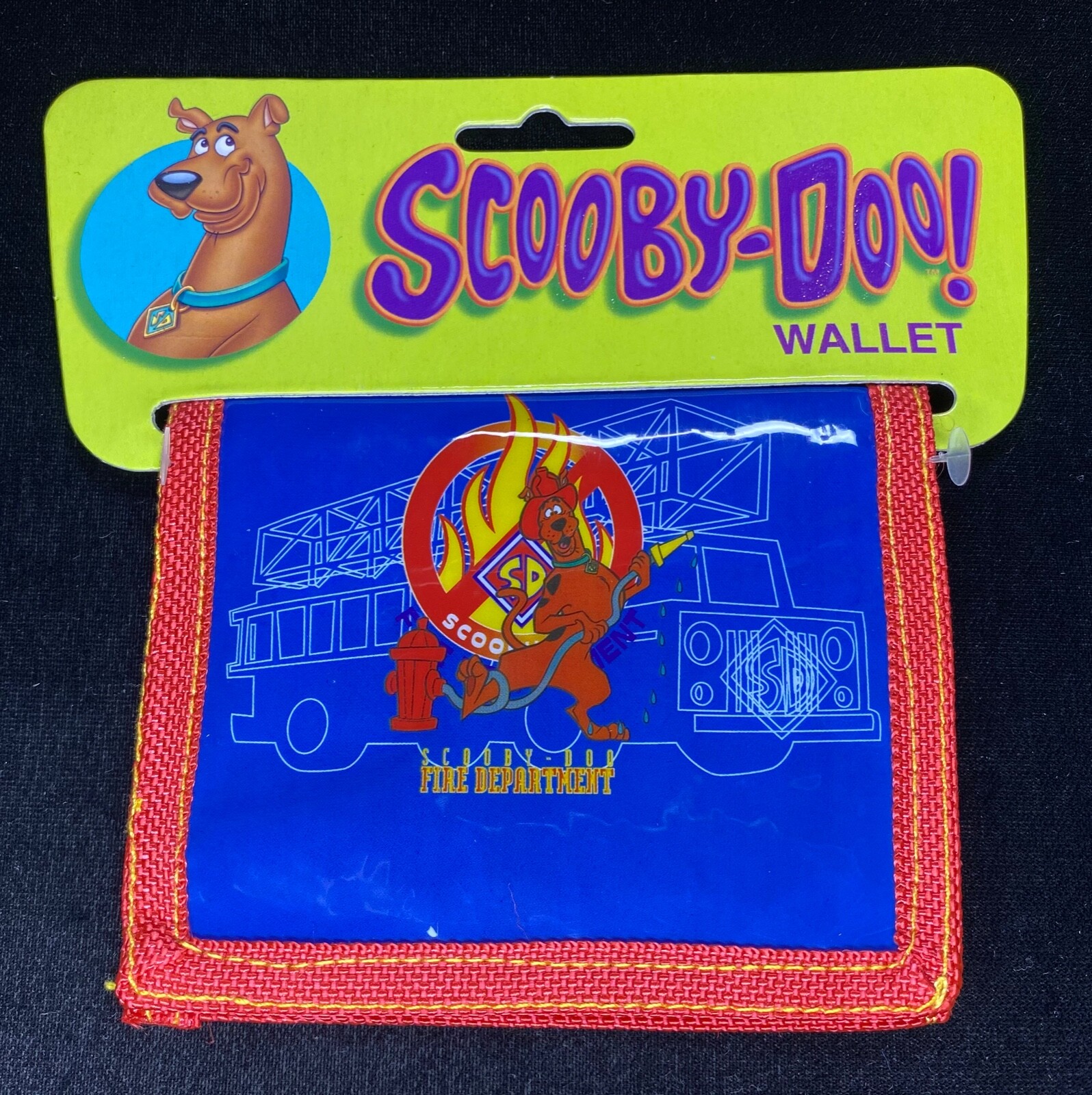 New Scooby-Doo Fireman/ Truck Blue Bifold Wallet- Cartoon Network