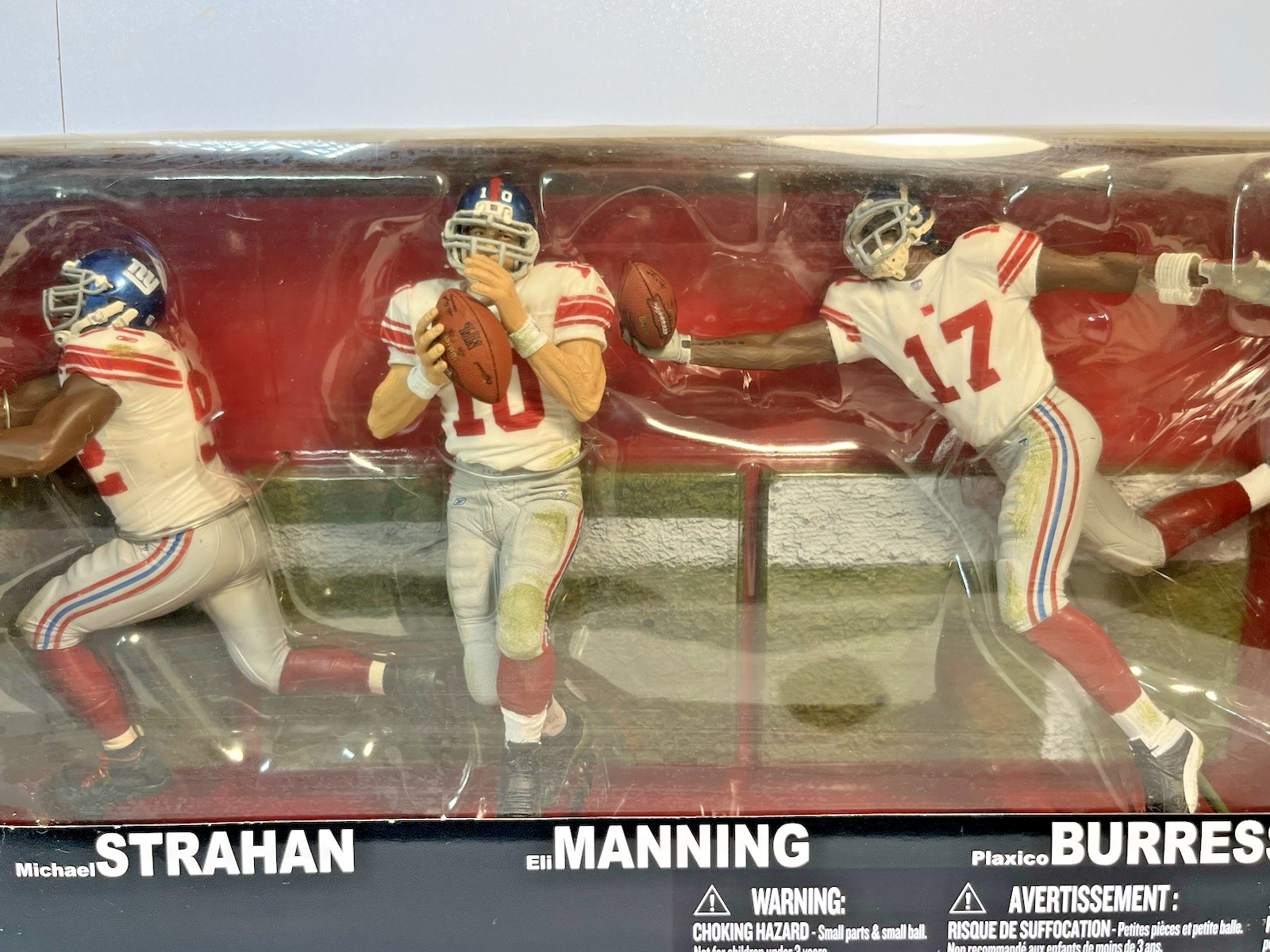 McFarlane NFL 3 Pack NY Giants Super Bowl XLII Championship Manning Sealed 2008
