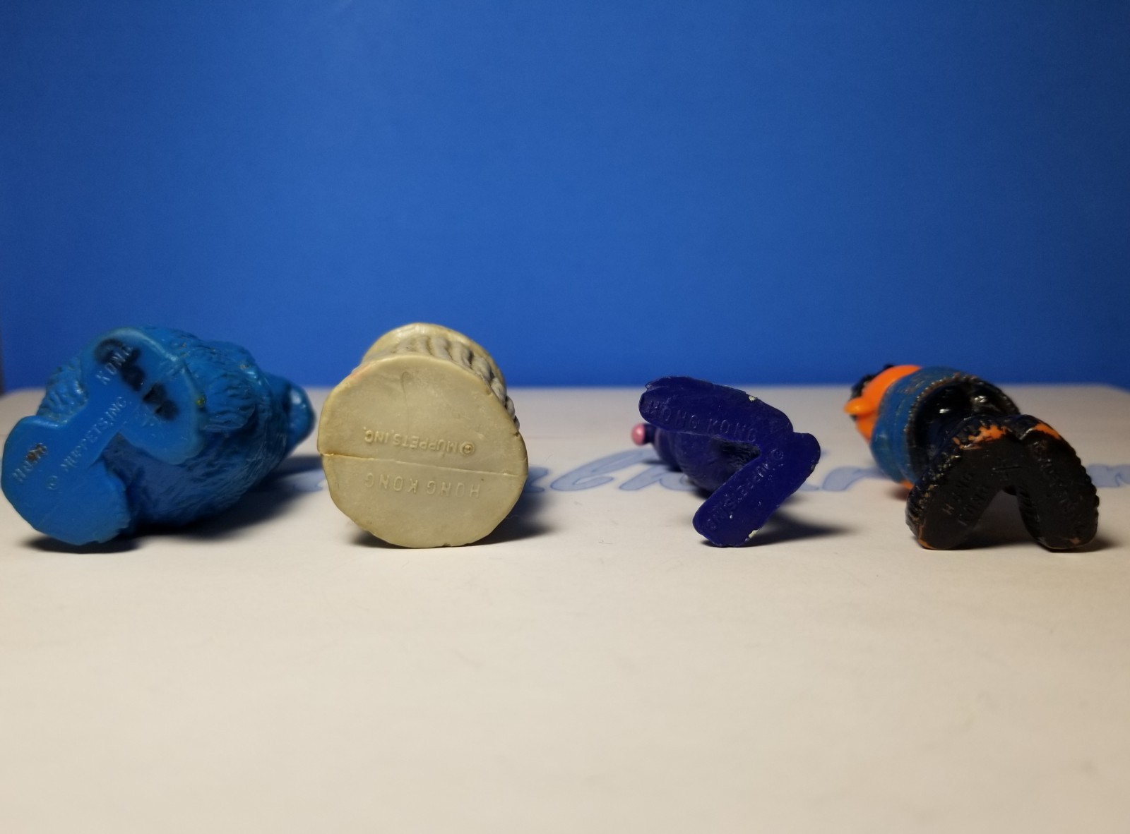 Vintage Lot of 4 Sesame Street PVC Figures Grover Ernie Oscar Cookie Monster