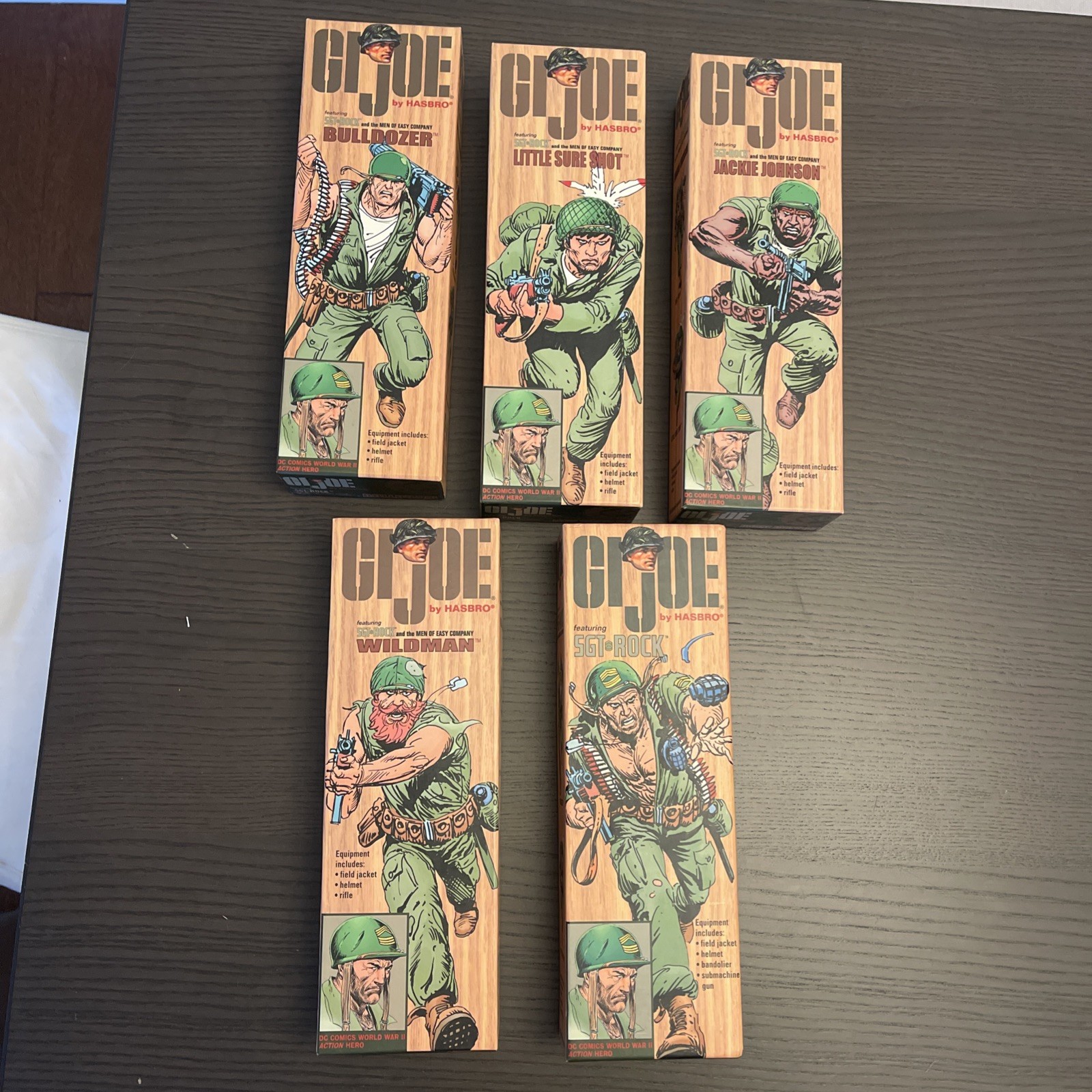 Hasbro GI JOE Sgt Rock Complete Set of 5 WWII 12″ 1/6 Action Figure New in Box
