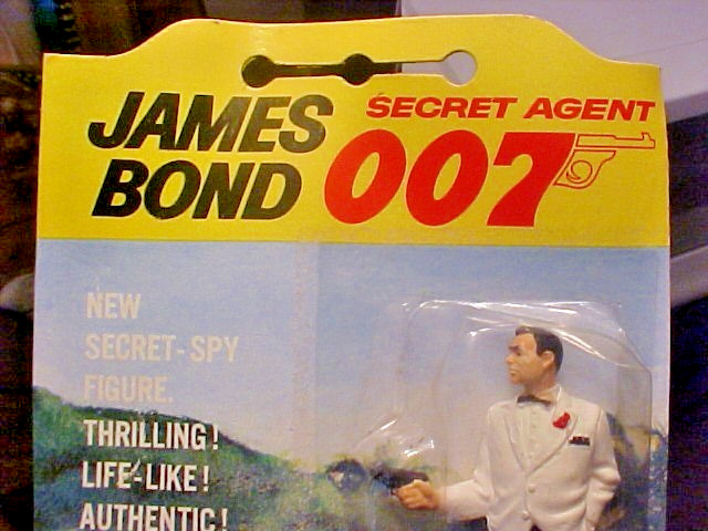 Original 1965 James Bond 007 Secret Agent Gilbert Plastic Figure New Old Stock