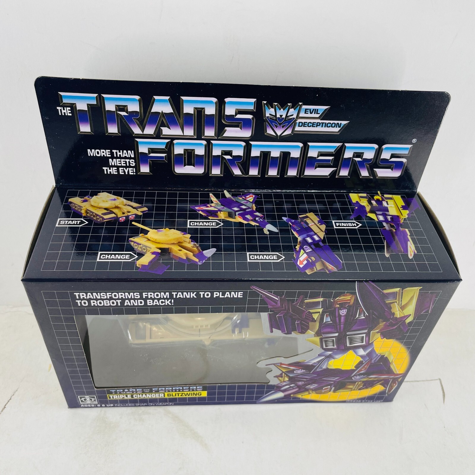 Transformers G1 Ttiple Changer Blitzwing Action Figure Transforming Toy Re-Issue