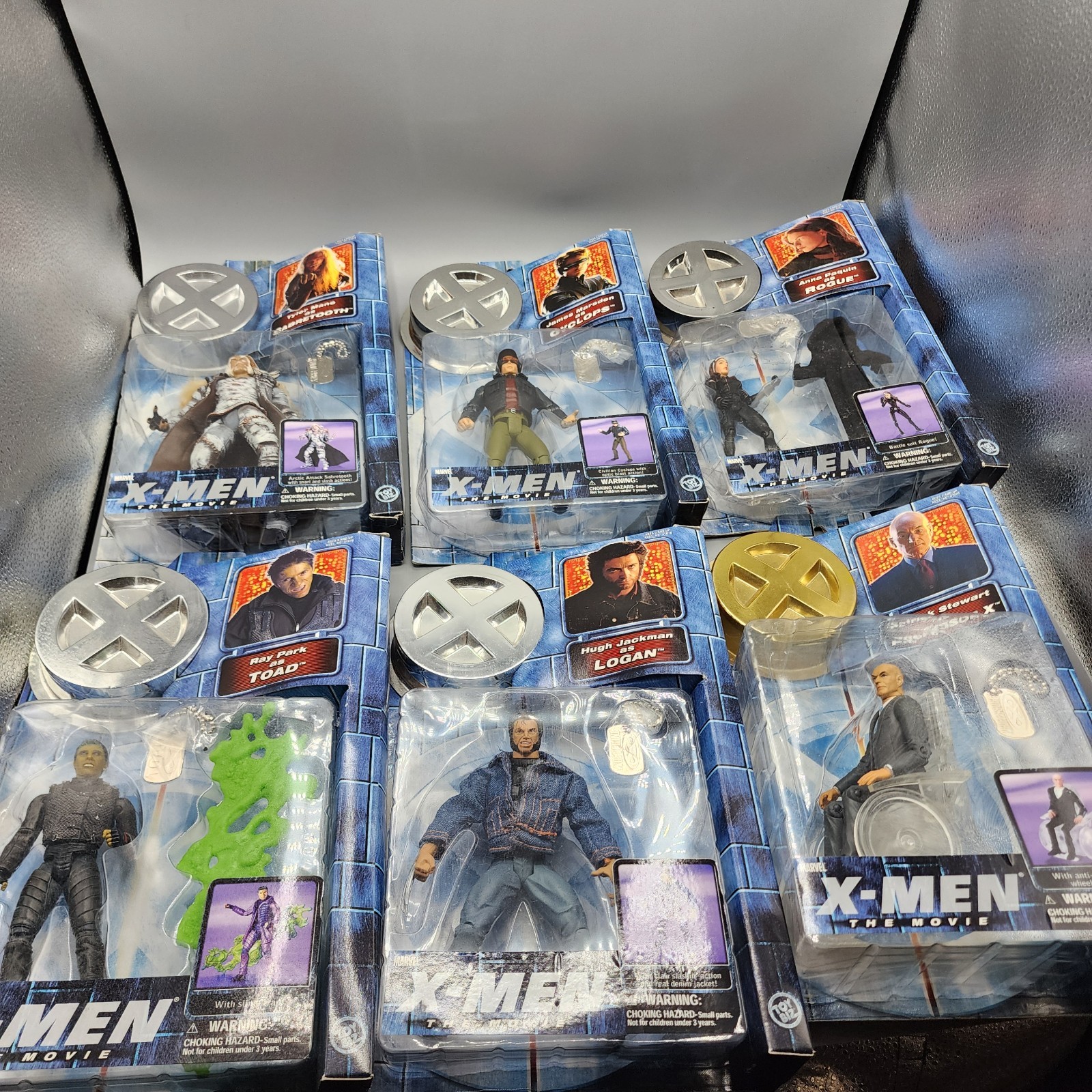 ToyBiz 2000 X-Men The Movie Series 2 Silver Complete Set Of 6 / New / Read
