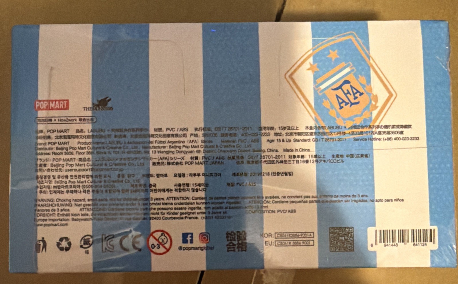 Labubu Soccer Agentina Case Of 6 Messi Futbol Football