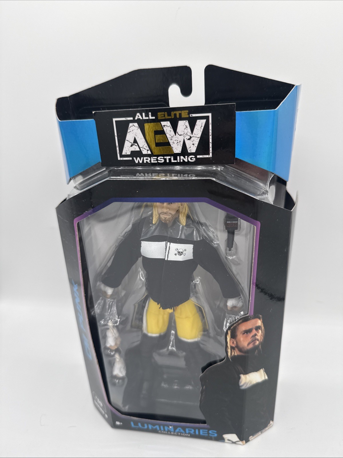 CM Punk Luminaries Series 8 #59 AEW Wrestling Figure Yellow Ring Of Honor ROH