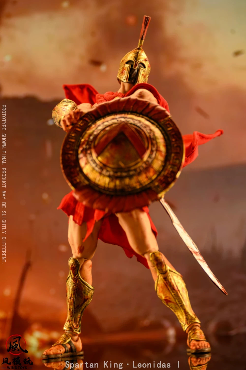 Wind FMW004 1/12 Spartan King-Leonidas I Action Figure Bloodstain Ver.Stock