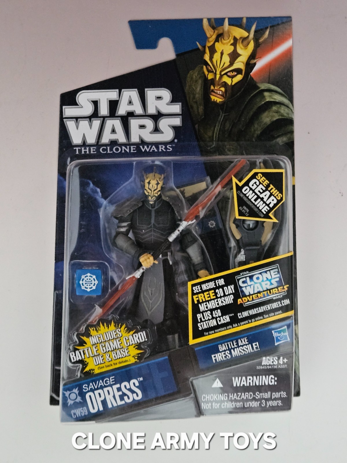 Star Wars Savage Opress Clone Wars Collection CW59 Darth Maul Brother 3.75 MOC