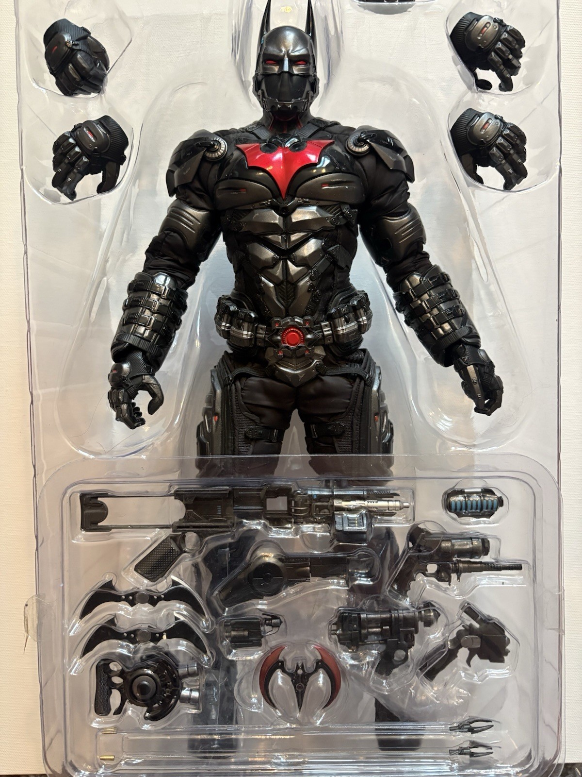 Hot Toys Arkham Knight Batman Beyond Figure VGM39 US SELLER W/ BROWN SHIPPER