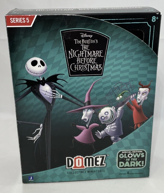 SET OF 4 NIGHTMARE BEFORE CHRISTMAS Glow In The Dark Figures.