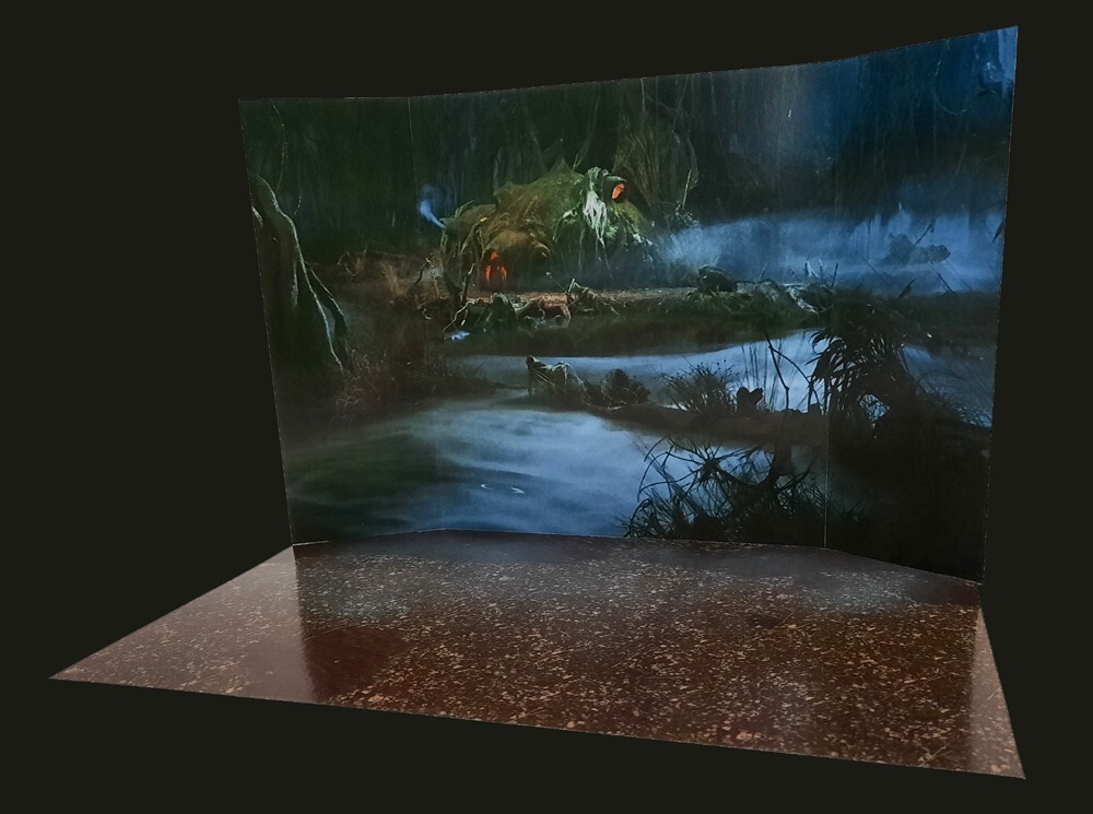 Dagobah Yoda’s Hut Custom Diorama Backdrop Star Wars TVC TBS Hasbro Kenner