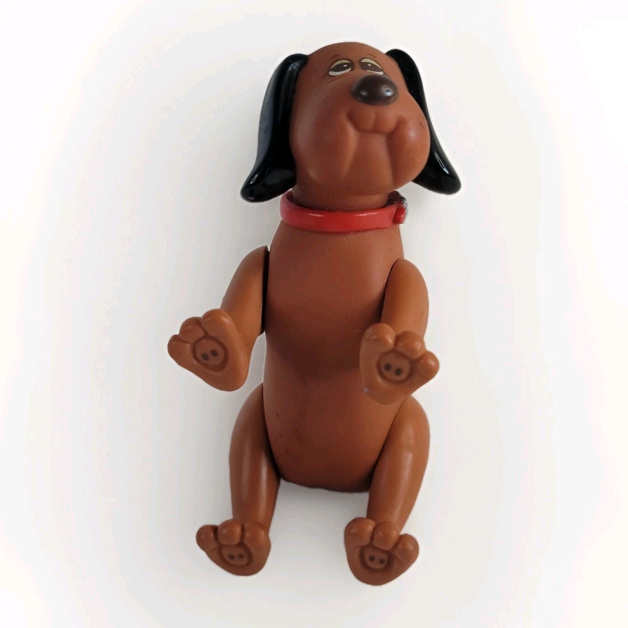 Vintage 1986 Pound Puppies Dog Figure Tonka 80s Toy Brown Dachshund Basset Hound