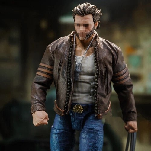 1/12 Male Brown Jacket Wolverine Logan PU Leather Coat Model Fit 6” Figure