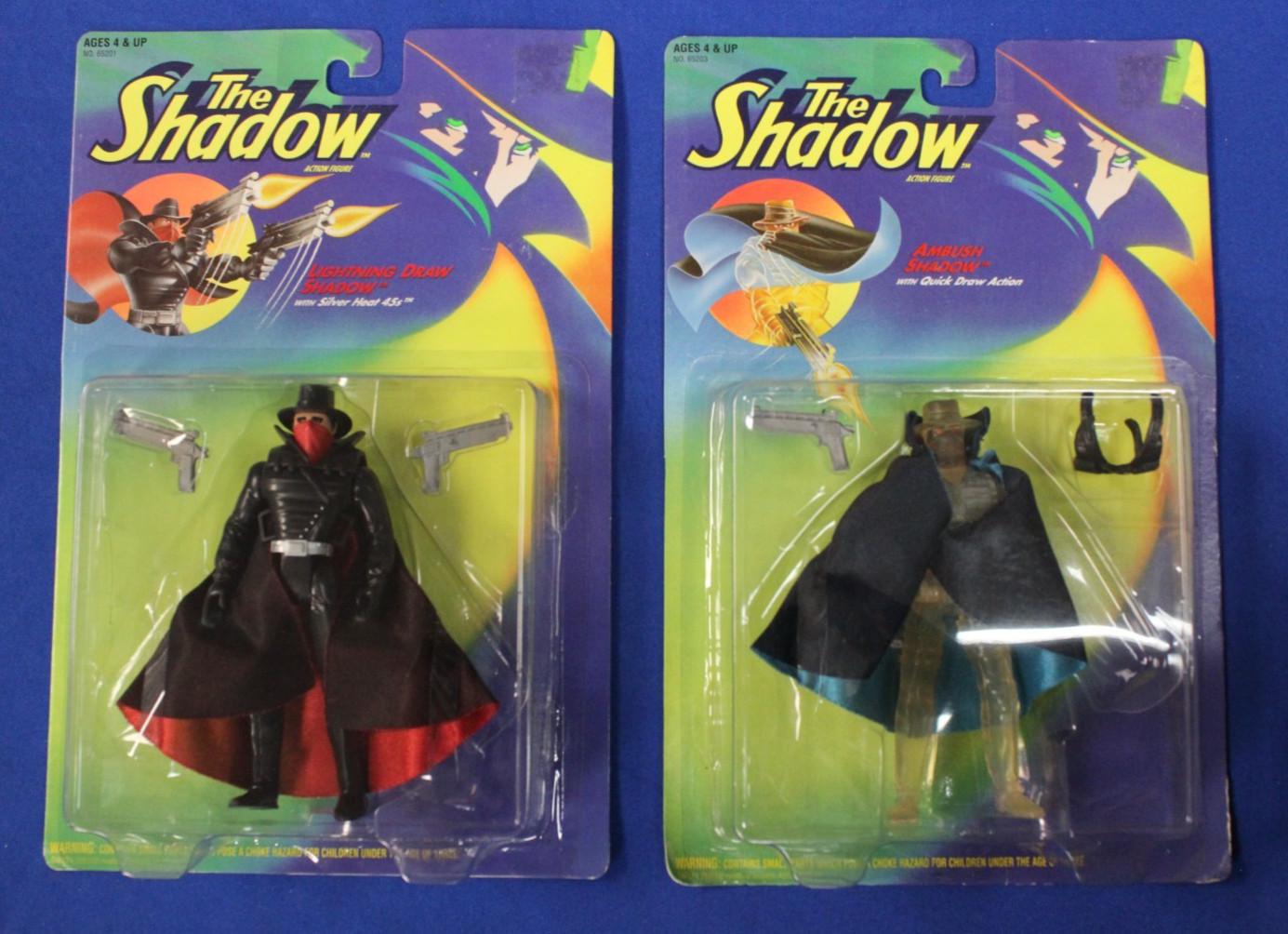 Kenner 1994 The Shadow Lightning Draw Shadow & Ambush Shadow Action Figure Lot