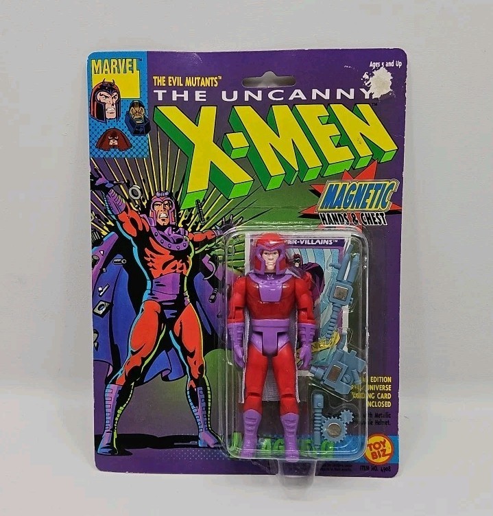 The Uncanny X-Men Magneto Action Figure Magnetic Hands Chest Toybiz 1991
