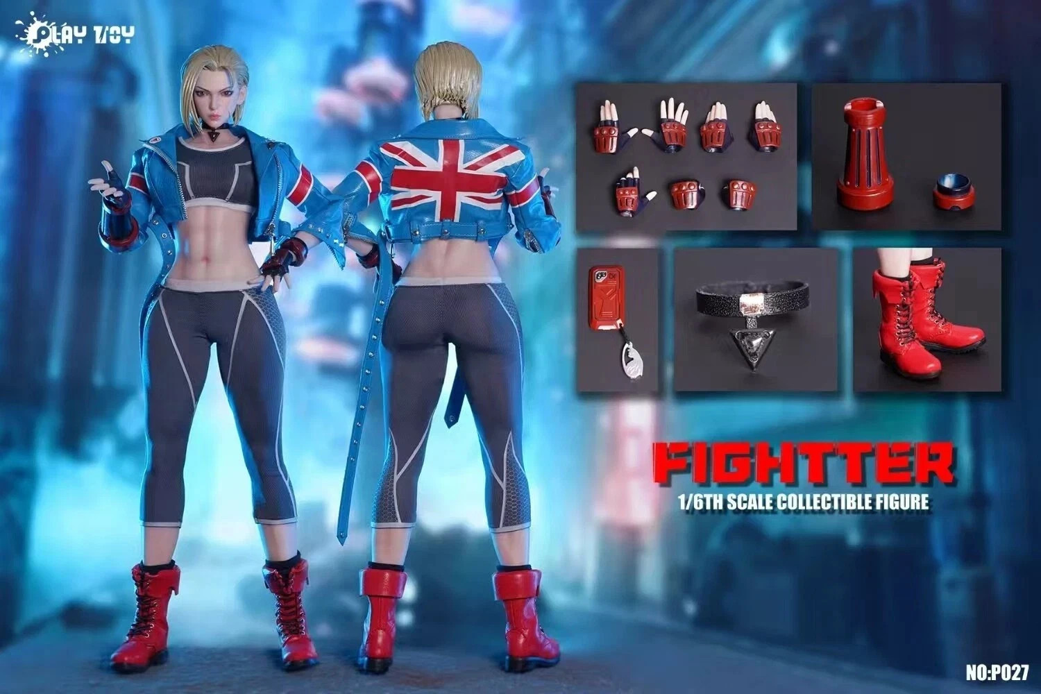 IN STOCK New PLAY TOY P027 1/6 The Fighter 6 Girl Cammy 12″ Action Figure