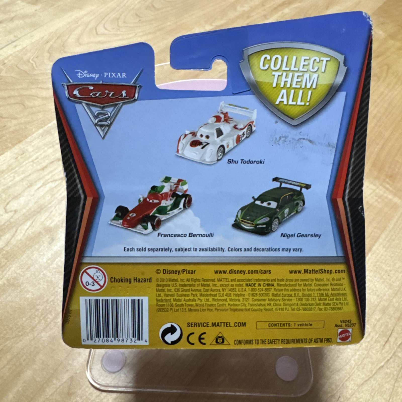 Disney Pixar Cars 2 Shu Todoroki Toy Car 1:55 Scale with Synthetic Rubber ***