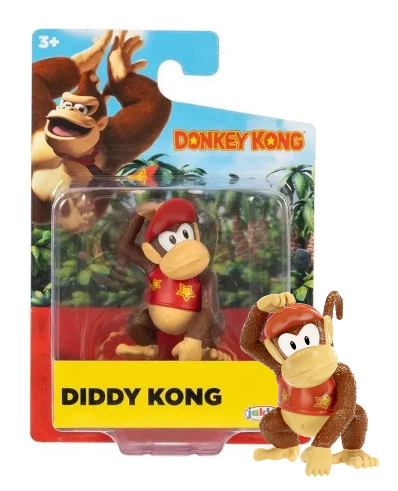 Jakks Pacific Donkey Kong Diddy Kong 2.5″ Figure New in Package