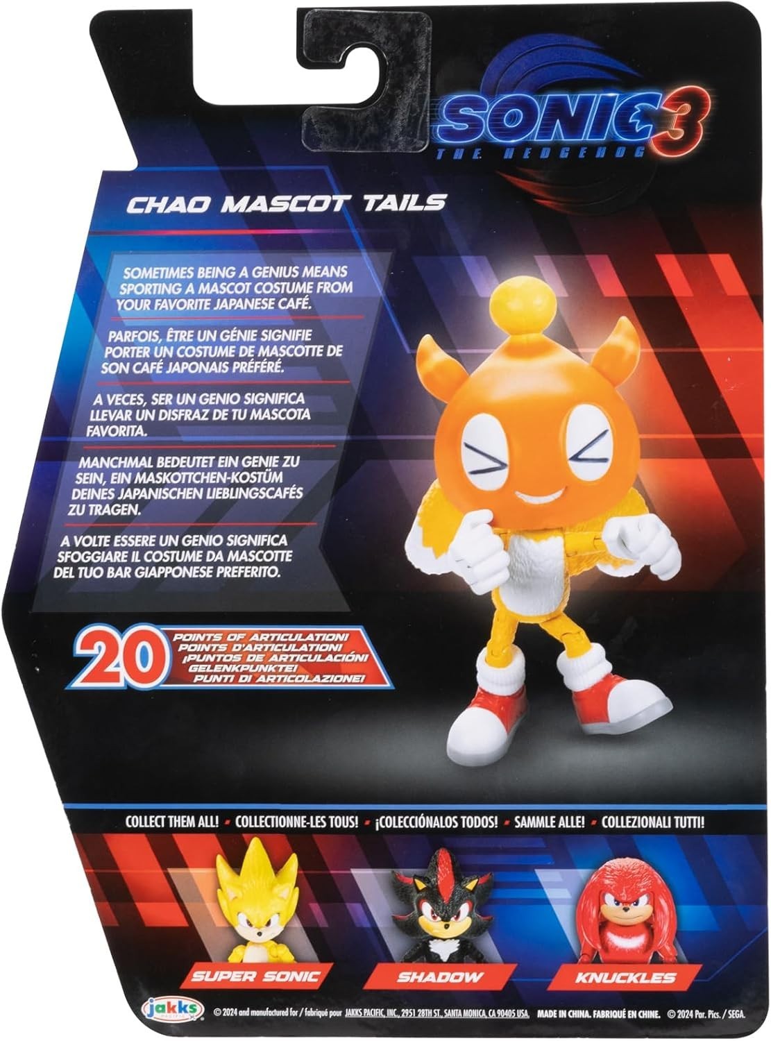 Sonic 3 Movie Action Figures – 5-Inch Chao Mascot Tails – Highly Articulated …