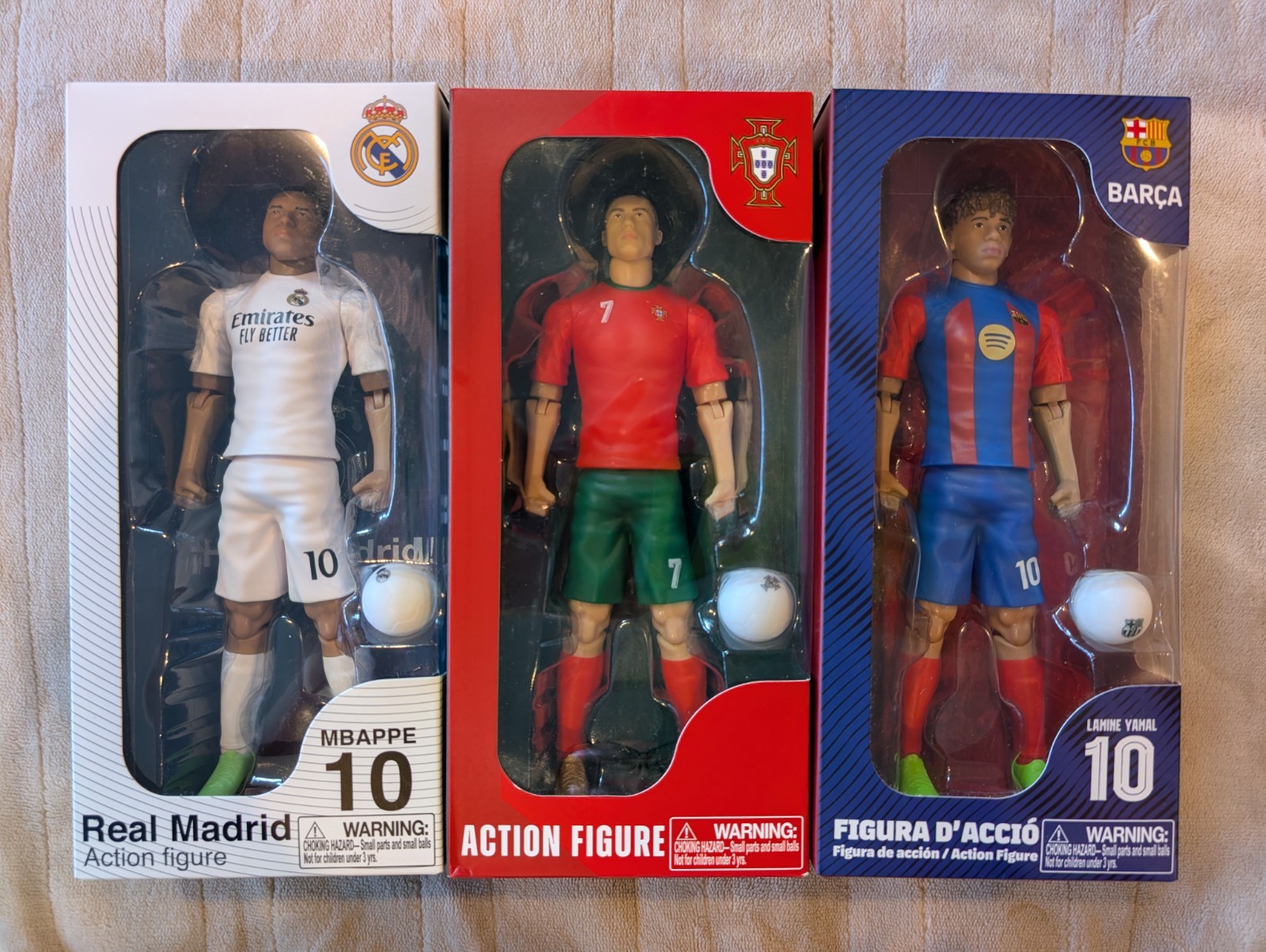 Soccer Football Action Figure Lot FIFA World Cup 2026: Ronaldo, Yamal, Mbappe