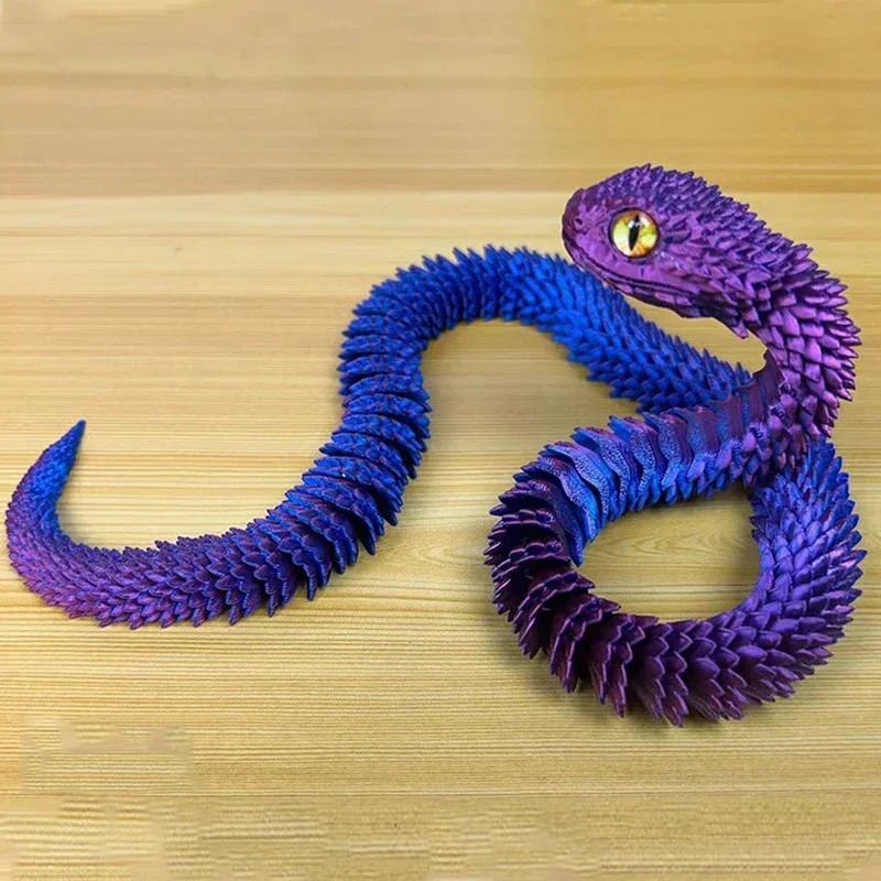 3D Printed 30cm Snake Movable Joint Simulation Model Desktop Decoration Toy
