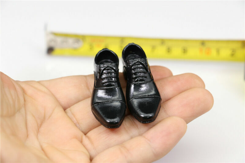 1/6 Black/Brown Leather Shoes Model Accessory Fit 12″Male Action Figure Doll Toy