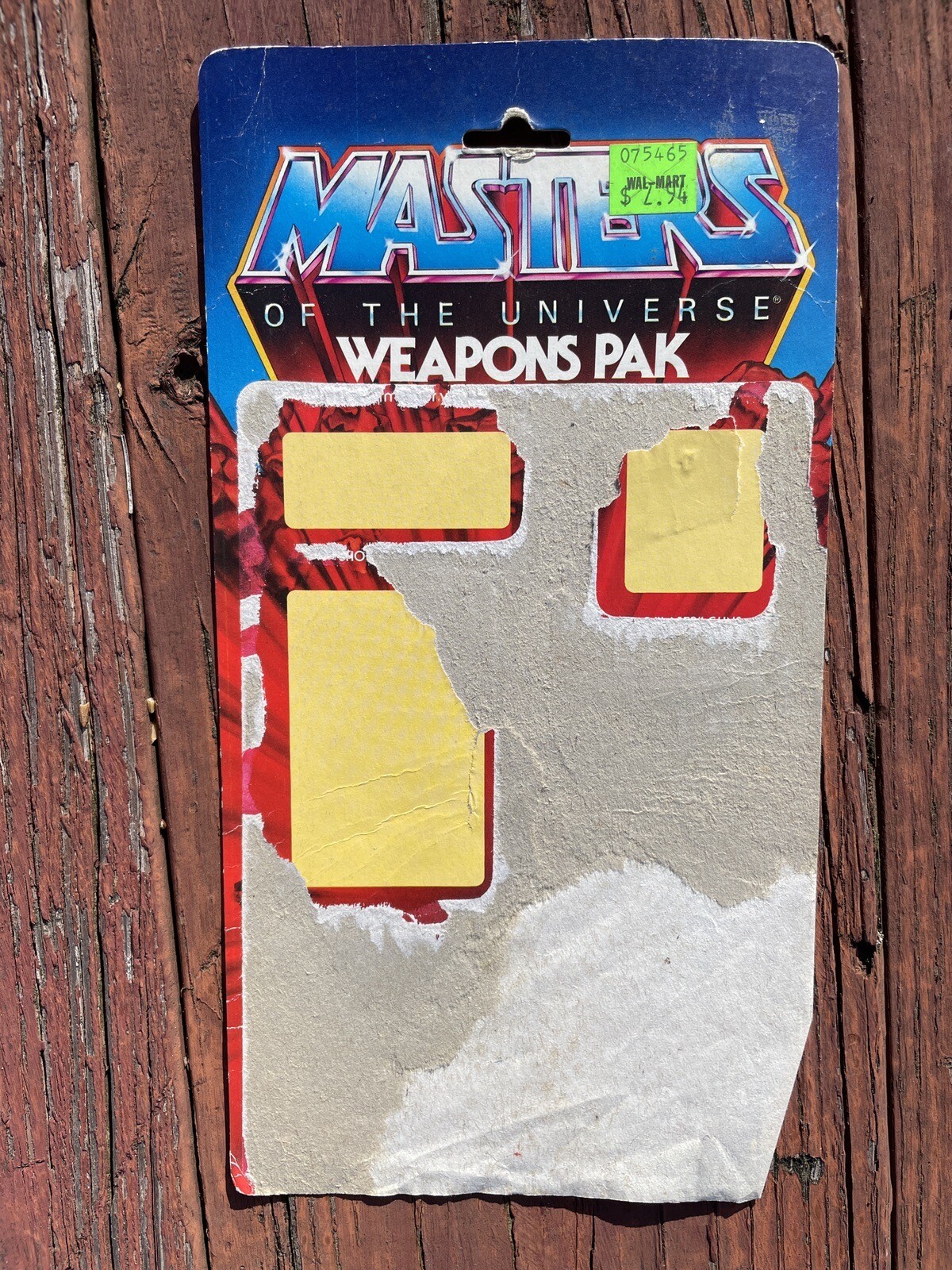 MOTU Vintage WEAPONS PAK Cardback Masters of the Universe Original He Man