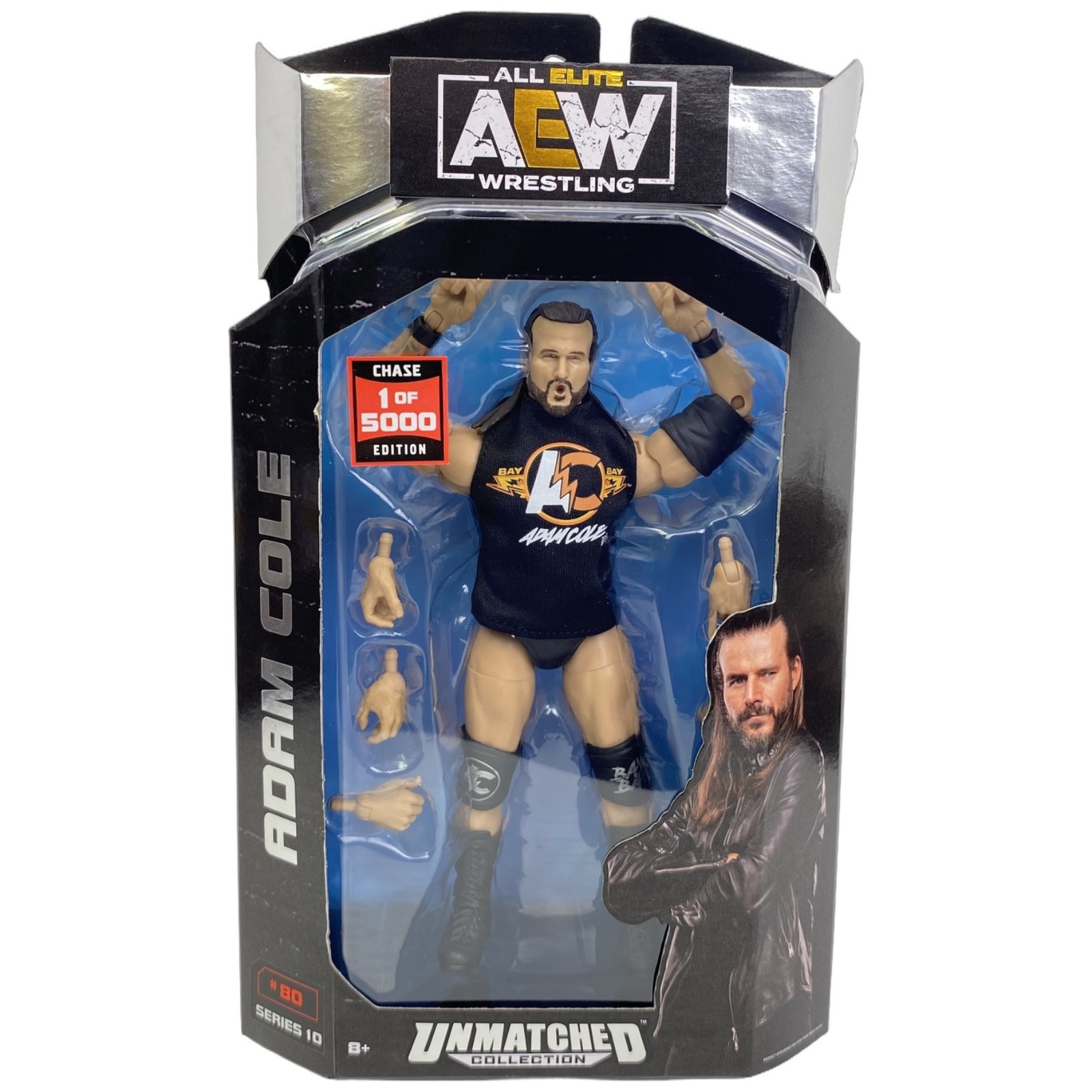 AEW Unmatched Collection Adam Cole Action Figure #80 Jazwares Sealed Chase New