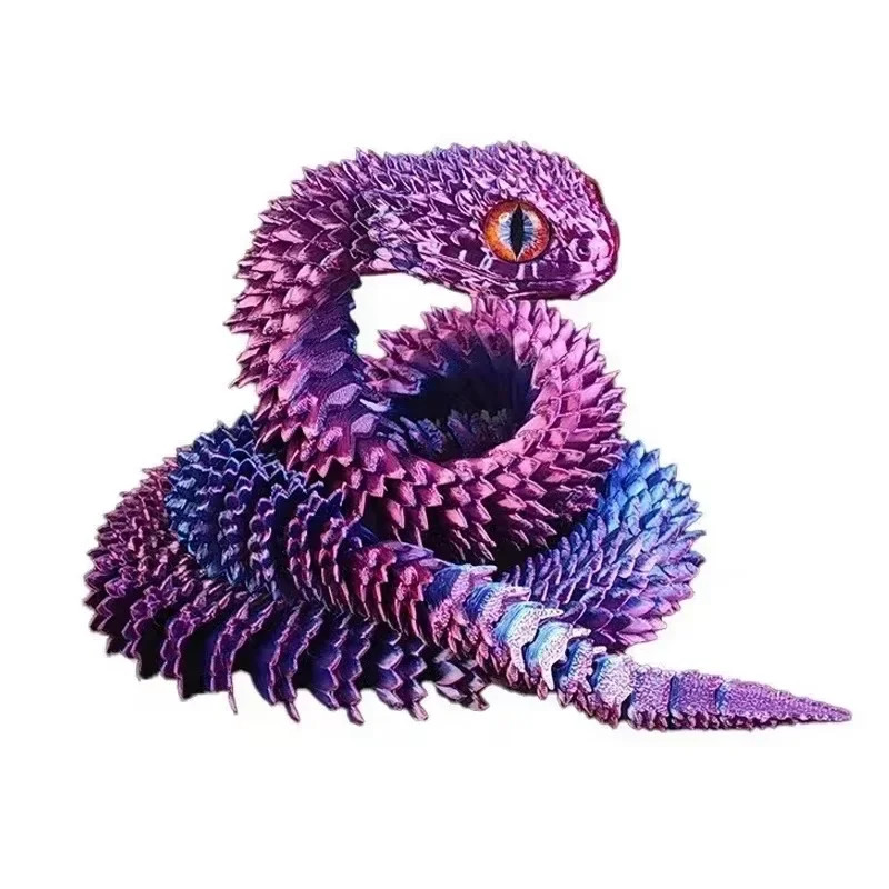 3D Printed 30cm Snake Movable Joint Simulation Model Desktop Decoration Toy