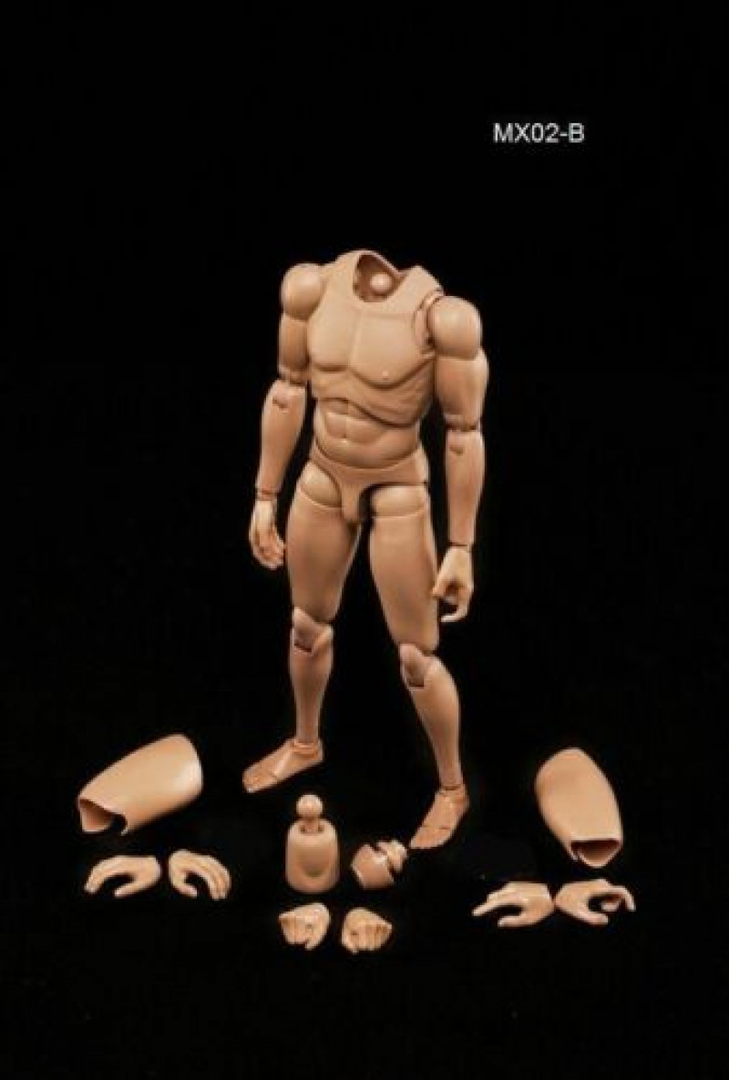 US 1/6 Male Flexible Body Action Figure Asian Skin MX02-B For 12” Soldier Dolls
