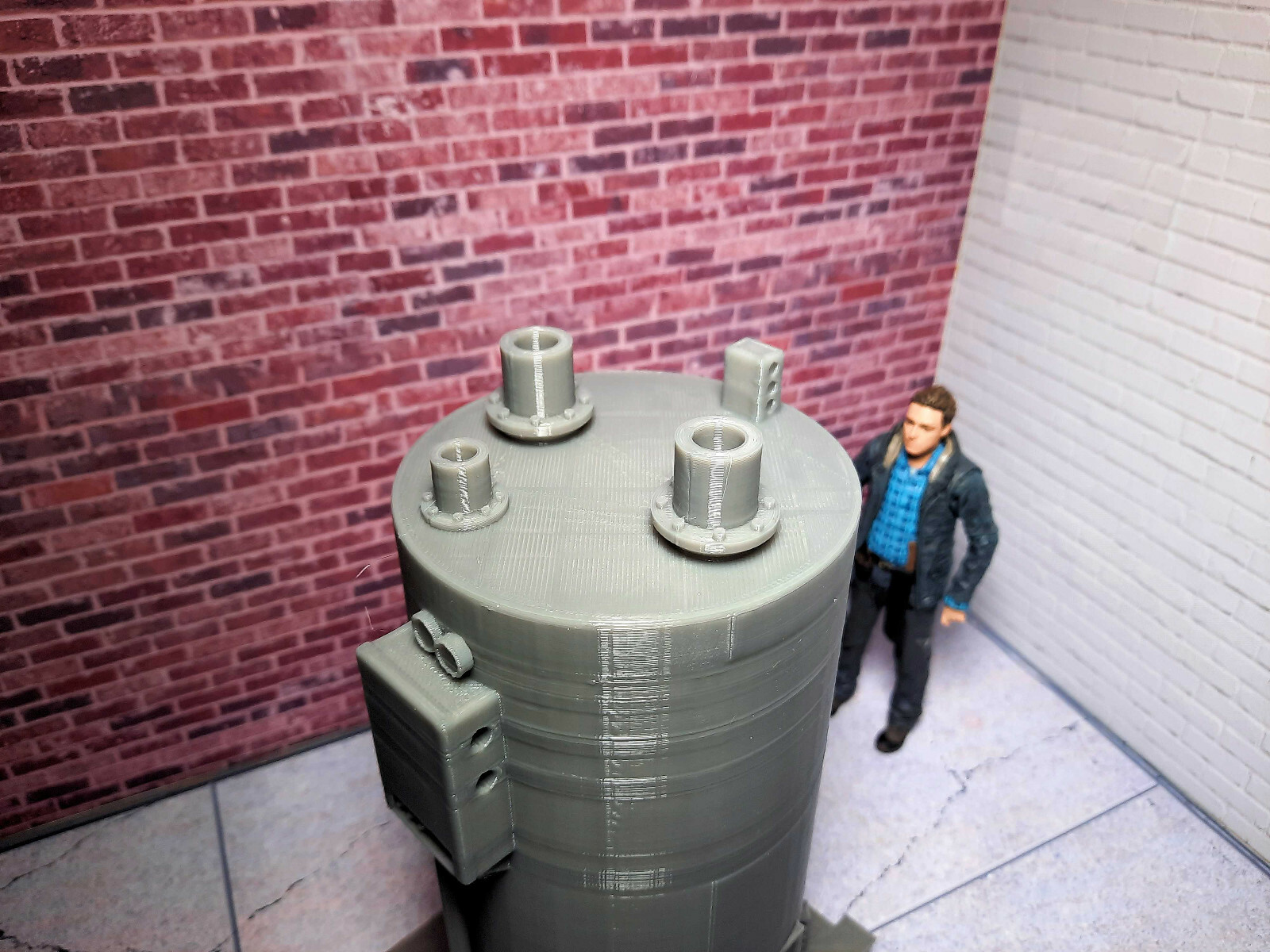 Vertical Boiler Model Prop 1/12 Scale Garage Display Dollhouse Diorama