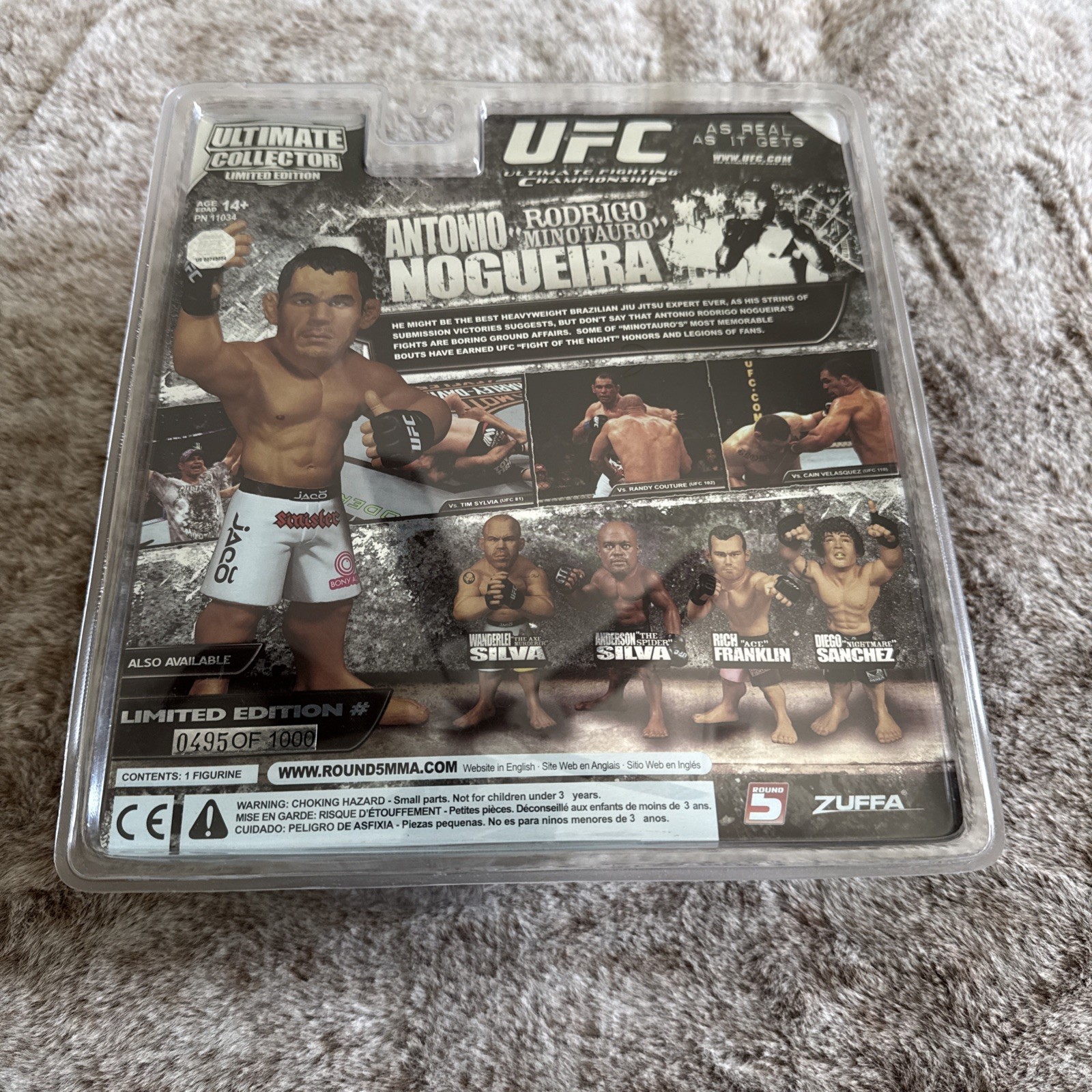 ANTONIO NOGUEIRA ACTION FIGURE TOY UFC MMA MIXED MARTIAL ARTS 0495-1000