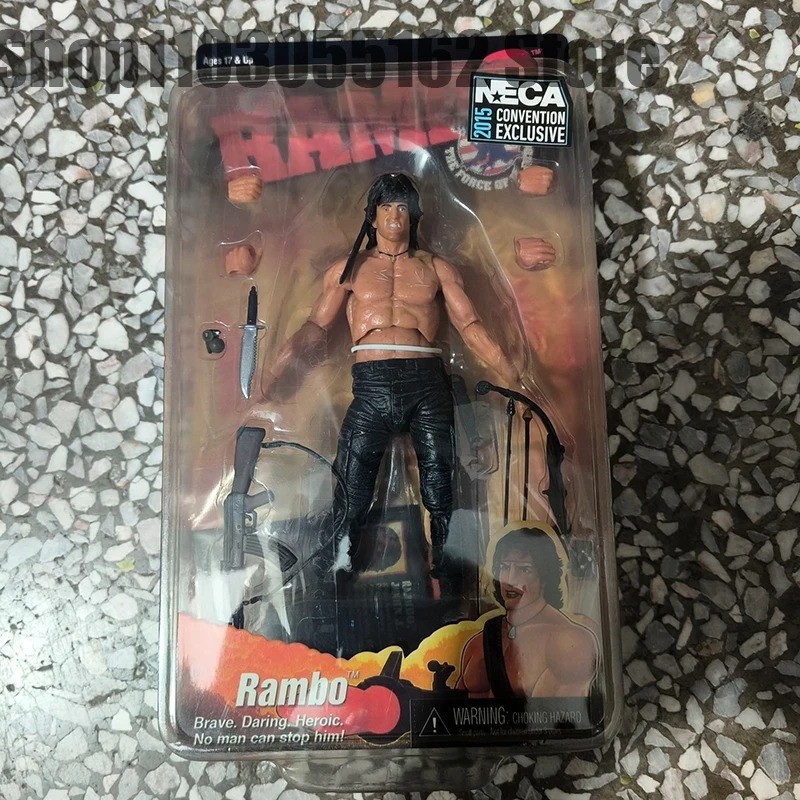 NECA First Blood John J Rambo PVC Action Figure Movable Soldier Toy Gift Premium