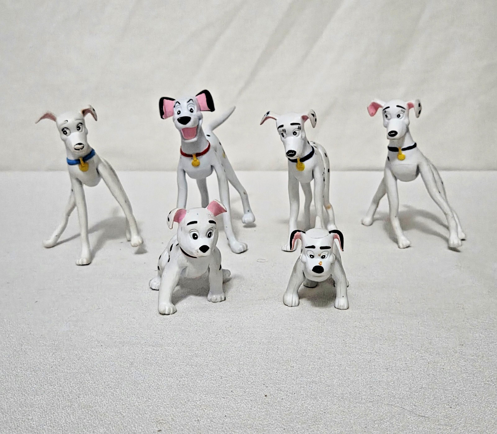 Just Toys Bend-Ems 101 Dalmatians lot of 6 bendy toys (with marks/wear)