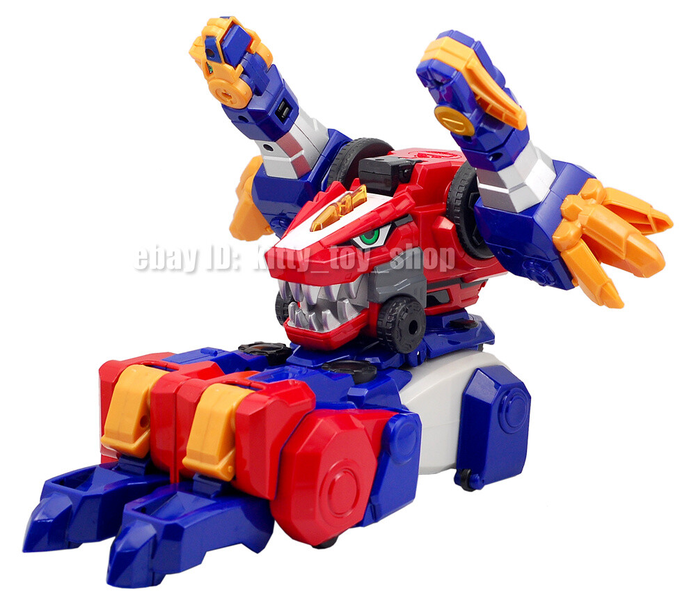 Dino Core 8 Figure Set D-Buster Tyranno Saber Stego Dinosaurs Combiner Robot Toy