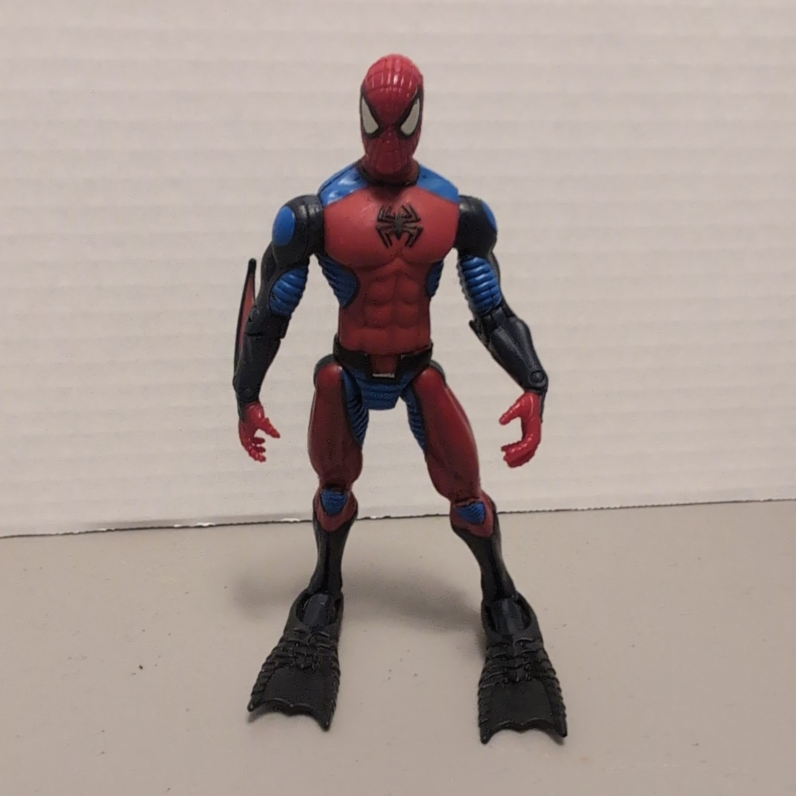 Marvel Spider-Man Action Figure Red Blue Black Costume w/ Flipper Feet