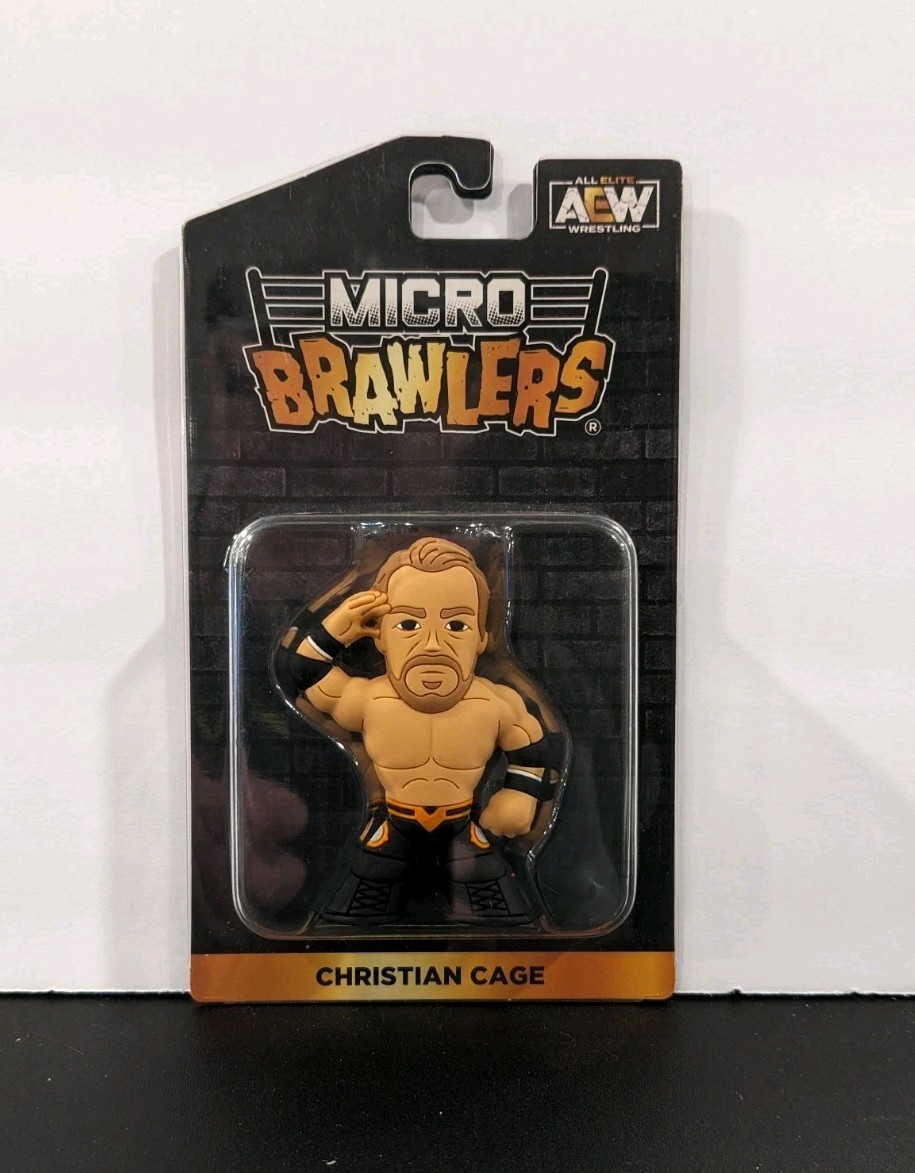 Christian Cage Micro Brawlers AEW Exclusive Figure WWE TNA Pro Wrestling Tees