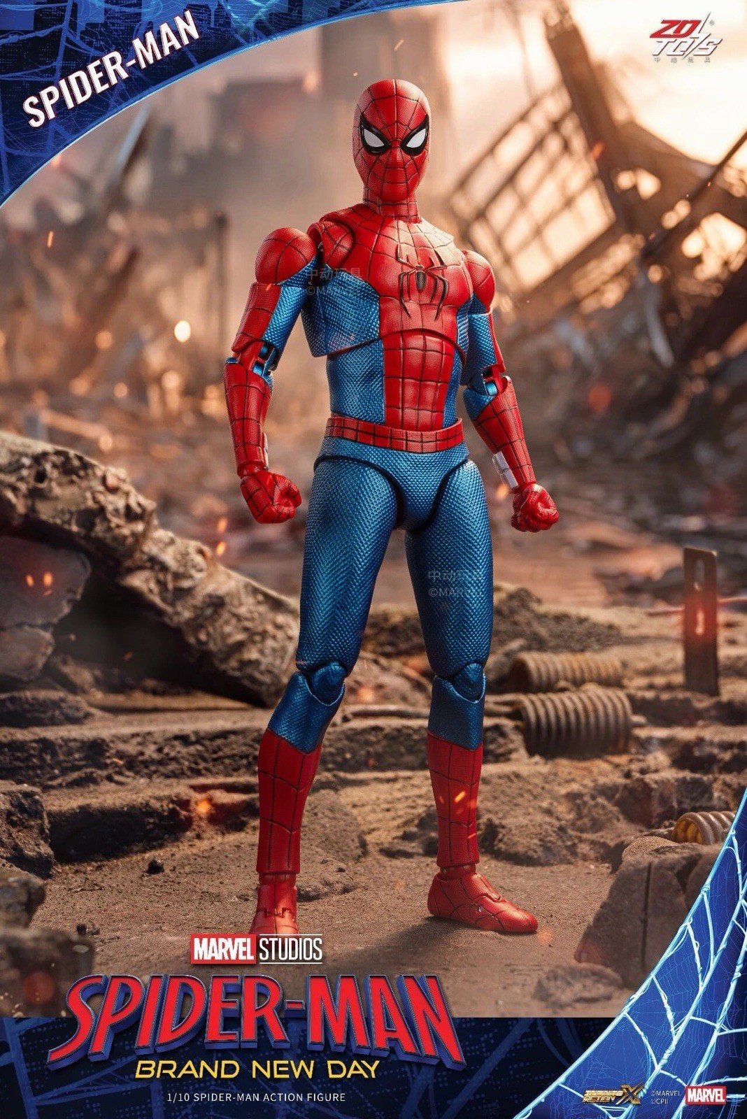 zd toys SPIDER-MAN new red and blue suit brand new day action figure ship August