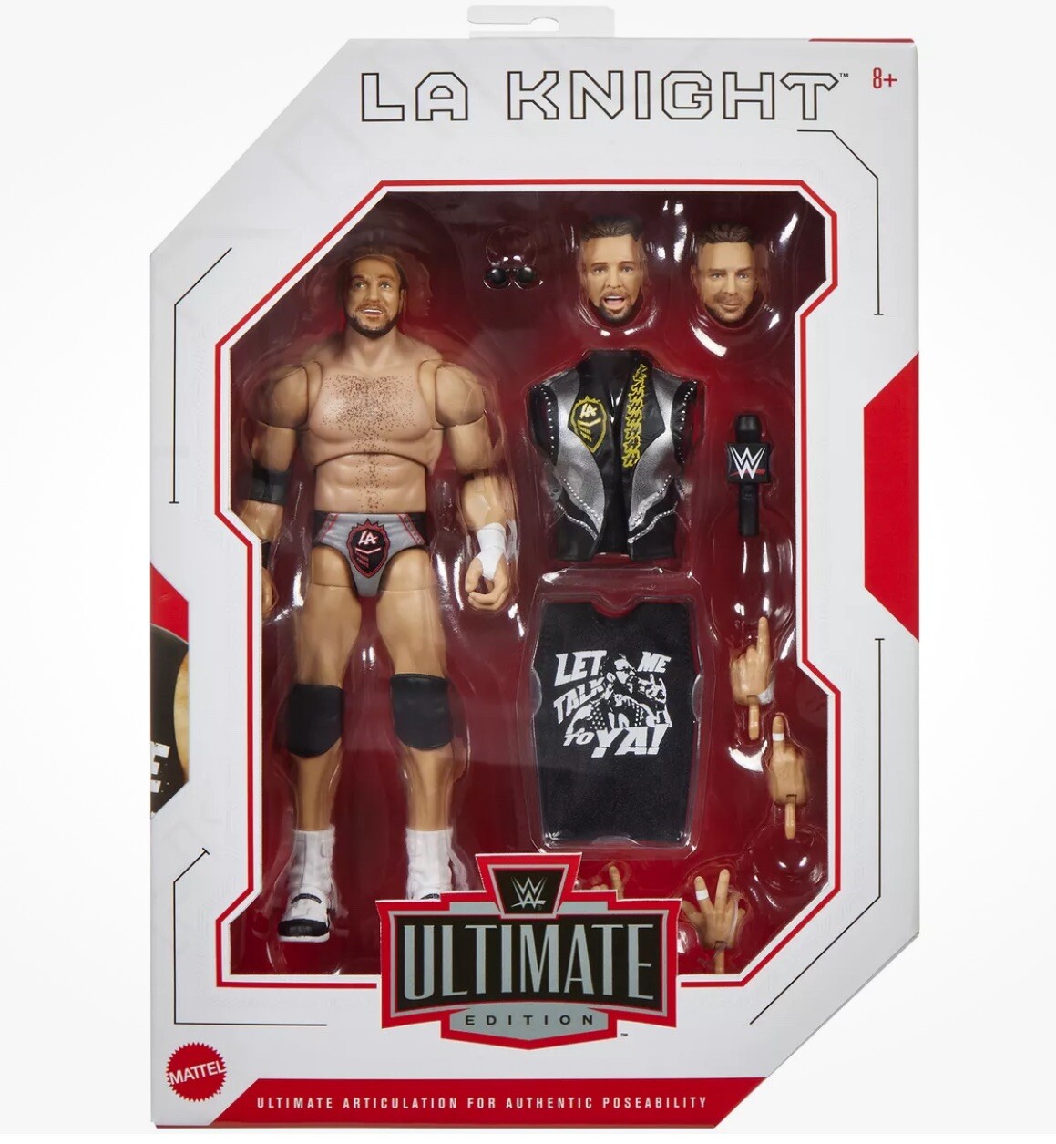 LA Knight WWE Ultimate Edition 23 Mattel Toy Wrestling 6” Action Figure New