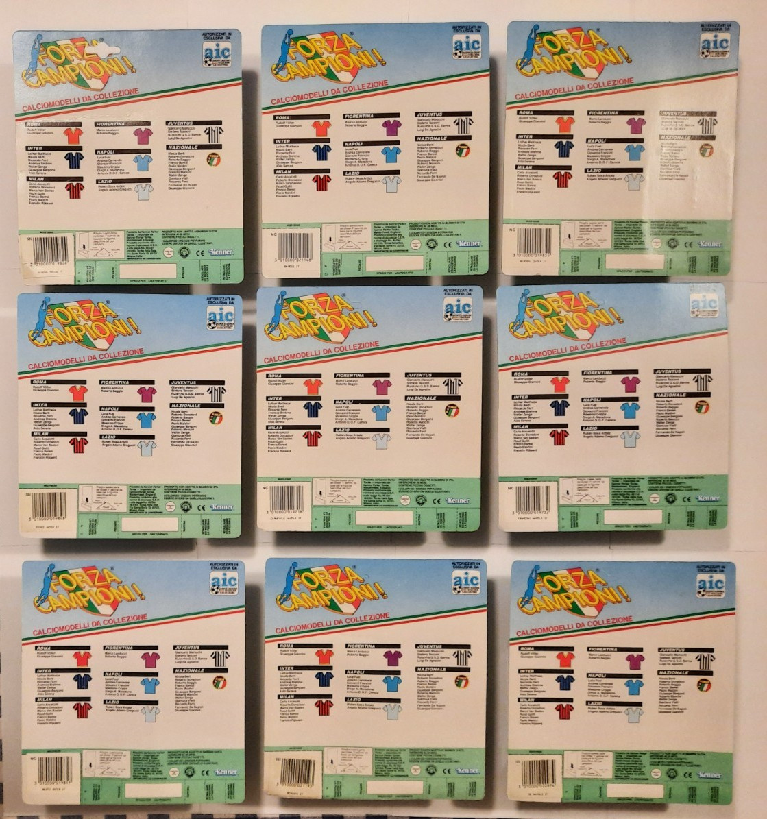 LOT OF 15 DIFFERENT 1989 ITALIAN SOCCER STARTING LINEUPS SLU FRESH FROM CASE