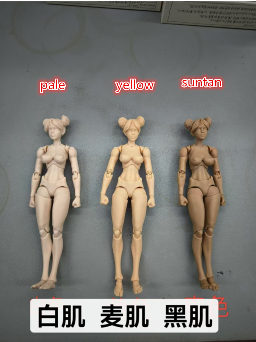 Romankey 1/12 Girl Flexible Figure Female 6″ Joint Body &Head Figure Doll
