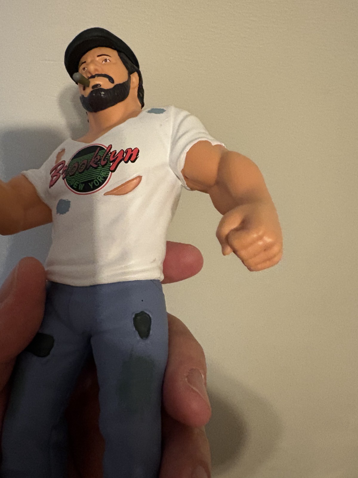 LOOSE SOLD OUT BIG RUBBER GUYS BROOKLYN BRAWLER Ser 9 COLLECT MAJOR WWF LOOK!