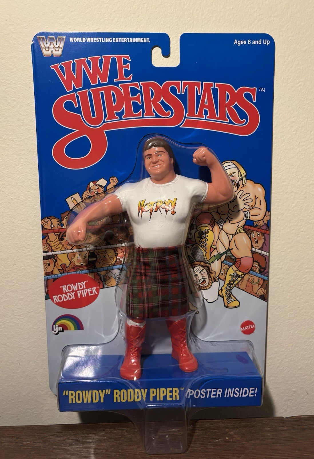 Wwe Mattel LJN Superstars Series 3 Rowdy Roddy Piper -in Hand Ready To Ship-