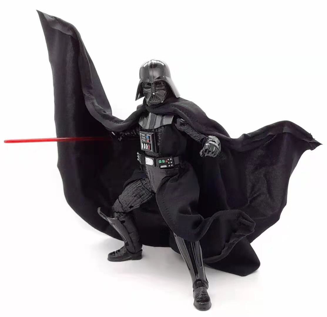 SU-DV-CPBS: 1/12 Black Fabric wired cape & robe for Star Wars 6″ Darth Vader