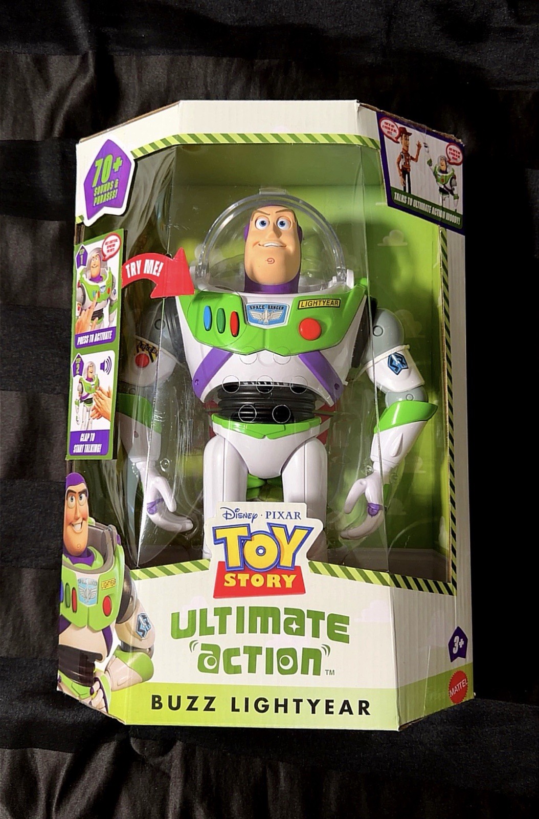 Mattel Ultimate Action Buzz Lightyear Talking Light Up Figure Toy Story Pixar