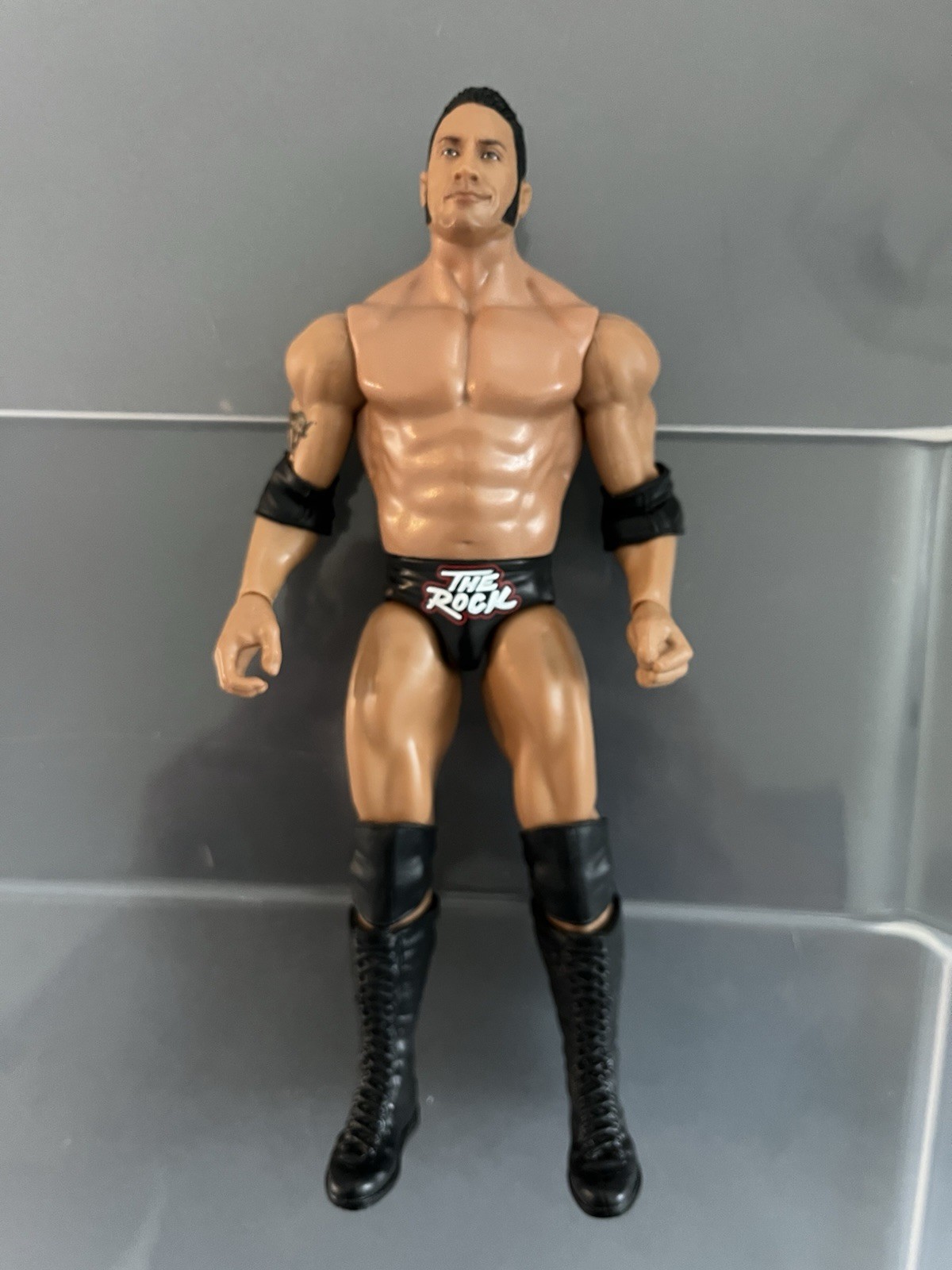 WWE Mattel Main Event Champions Series The Rock RARE Wrestling Figure 6” Johnson