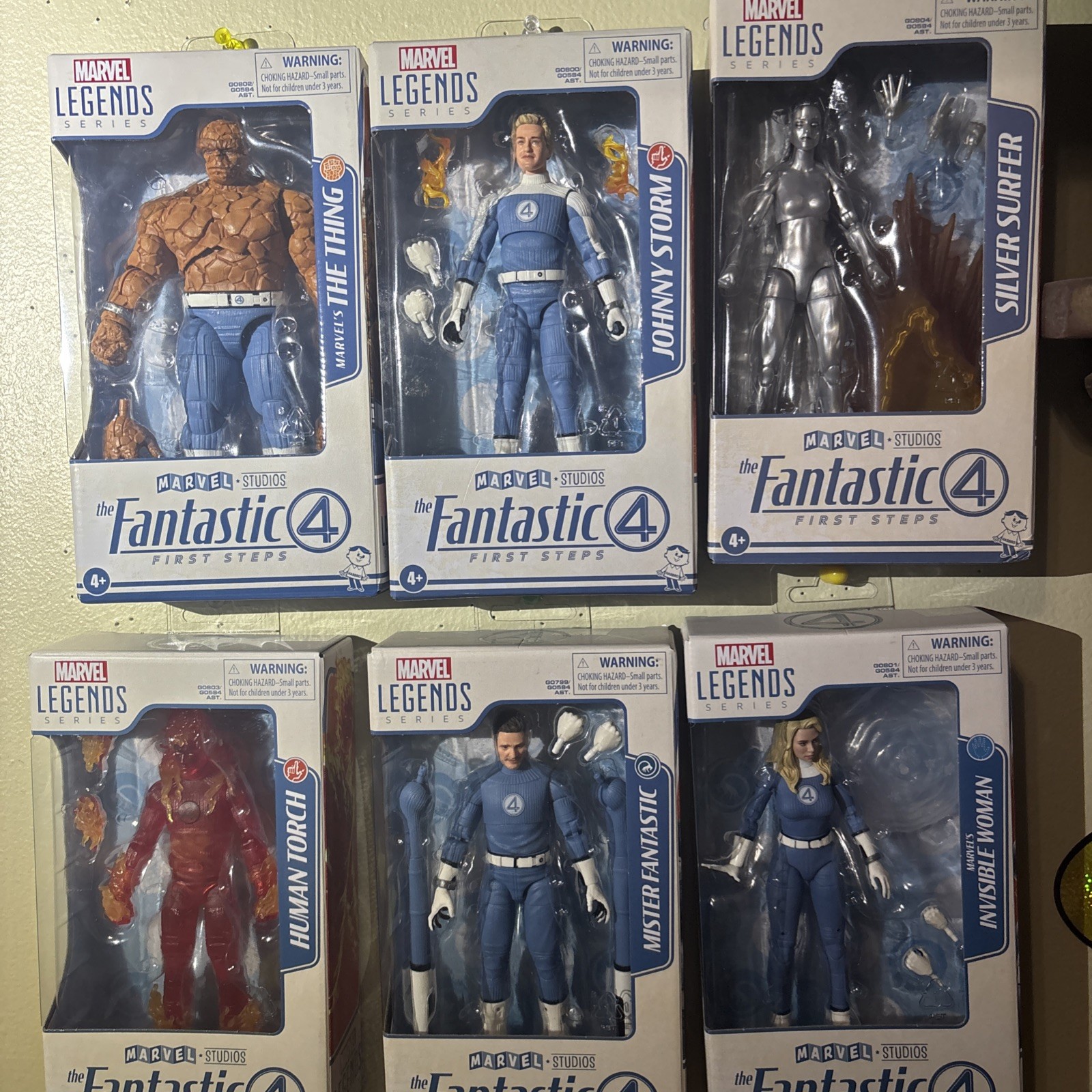 Marvel Legends FANTASTIC FOUR FIRST STEPS Complete 6 Figures NEW FREE SHIPPING