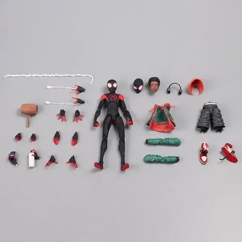 Spider-Man Action Figure Miles Morales Into The Spider Verse Toy Gift With Box